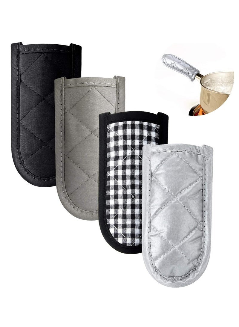 كيلا 4 أغطية لمقابض المقالي، غطاء لمقابض الحديد الزهر، قفازات مقاومة للحرارة ومانعة للانزلاق لحاملات المقالي لأدوات الطهي في المطبخ - Image 1